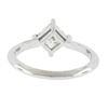 Image 8 : NEW 18k Gold 1.10 ctw GIA Princess Diamond Solitaire Knife Edge Engagement Ring