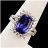 Image 3 : 6.71 ctw Tanzanite and 1.45 ctw Diamond Platinum Ring