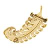 Image 3 : Vintage 14K Yellow Gold Detailed Textured Finish Large Feather Brooch Pin