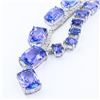 Image 1 : 124.99 ctw Tanzanite and 5.76 ctw Diamond Platinum Ring