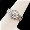 Image 1 : 1.63 ctw SI3 CLARITY CENTER Diamond 18K White Gold Ring (2.79 ctw Diamonds) EGL