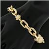 Image 1 : Estate Unisex 14K Gold Long 9" Beaded Sections & Open Cable Link Chain Bracelet