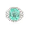 Image 1 : 14KT White Gold 5.58 ctw Emerald and Diamond Ring