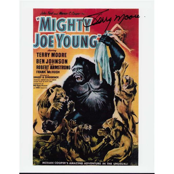 Terry Moore signed photo