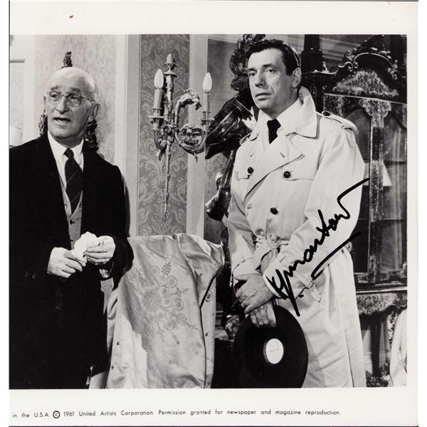 Yves Montand signed photo