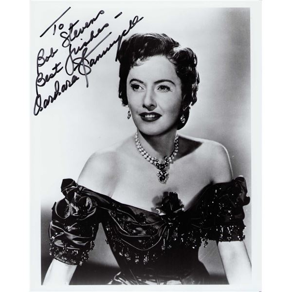 Barbara Stanwyck signed photo