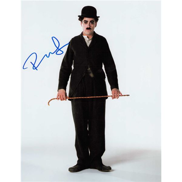 Robert Downey Jr signed photo Chaplin