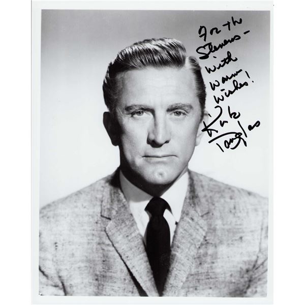 Kirk Douglas signed photo