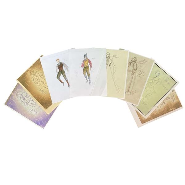 Once Upon a Time (2011-2018) - Set of 8 Costume Designs. Lot #3 (Production used copies).  Each meas