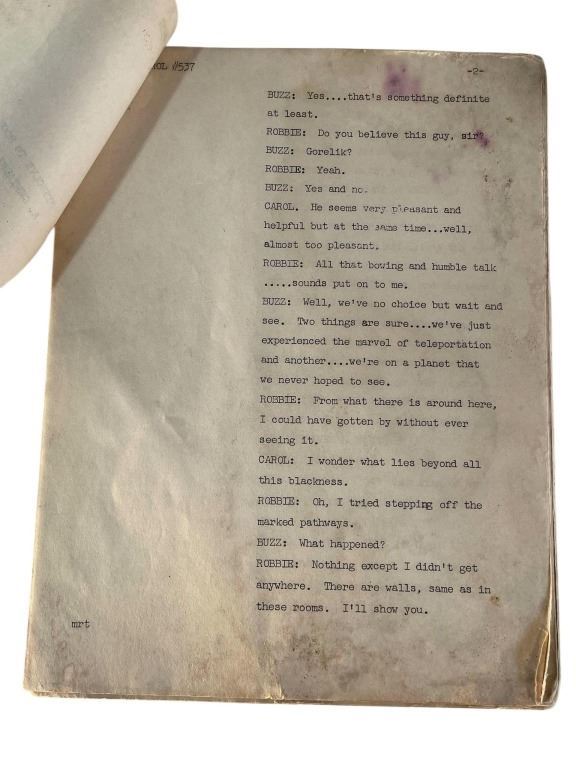 Chevron Script 1950 Space Patrol (1950-1955) - Original Script #537
