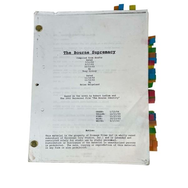 The Bourne Supremacy (2004) - Original Script