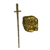 Image 2 : The Goonies (1985) - Gold Coin and Mini Gold Sword From One-Eyed Willy's Treasure
