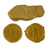 Image 1 : The Goonies (1985) - Set of 2 Gold coins and 1 Ingot (Castings) From One-Eyed Willy's Treasure