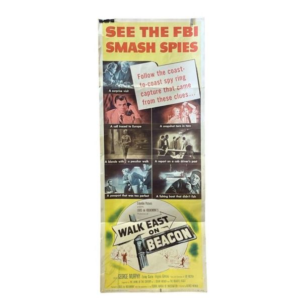 Walk East on Beacon! (1952) - Insert Poster (14" x 36")