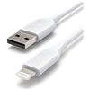Image 2 : AMAZON BASICS ABS USB-A TO LIGHTNING CABLE CORD, MFI CERTIFIED CHARGER FOR APPLE IPHONE, IPAD, WHITE