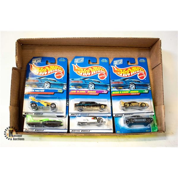 VINTAGE HOT WHEELS- LOT OF 6- OLD STOCK NEW IN