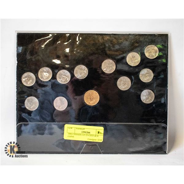 1992 CANADA 125 25-CENT & $1 COINS