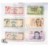Image 1 : 6 WORLD BANK NOTES JAMAICA, SCOTTLAND,