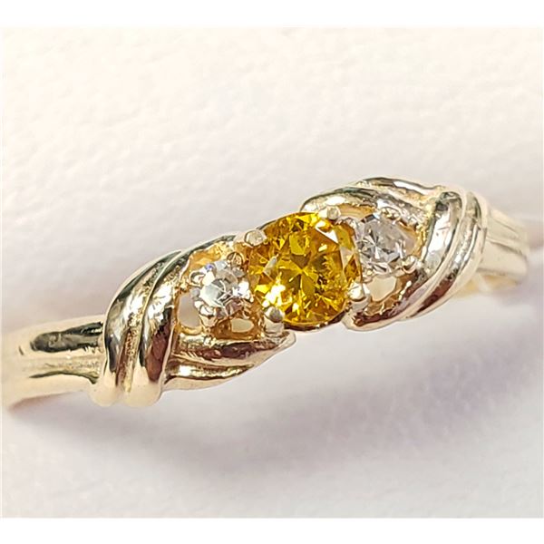 BZ1780-59 10K LAB GROWN YELLOW DIAMOND RING