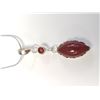 Image 1 : BZ1780-79 SILVER CARNELIAN 16"  NECKLACE