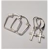 Image 1 : BZ1780-69 SILVER 2 EARRING EARRINGS