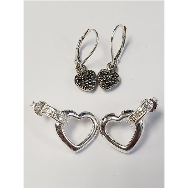 BZ1780-72 SILVER 2 EARRING SET