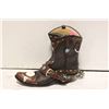 Image 1 : WESTERN COWBOY BOOT CANDLE HOLDER 8"H X 10"