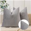 Image 1 : NEW YCOLL PILLOW COVERS 18X18SET OF 4 GRAY