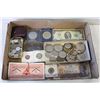 Image 1 : BOX OF CAN, US, AND WORLD COINS &