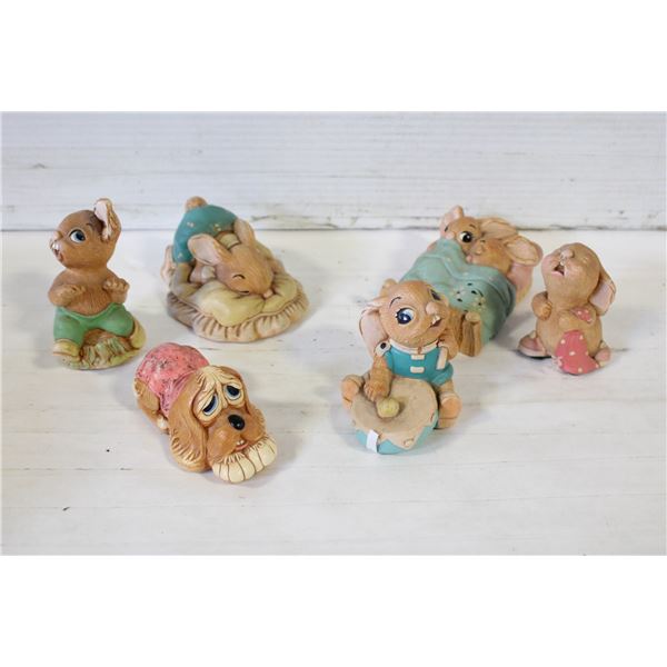 PENDELFIN COLLECTORS FIGURINES ASSORTED LOT OF 6