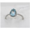 Image 1 : #154-NATURAL SKY BLUE TOPAZ  RING SIZE 6.5