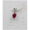 Image 1 : #174-NATURAL RUBY & CZ PENDANT