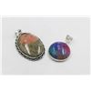 Image 1 : #112-NATURAL RAINBOW SOLAR QZ & UNAKITE  PENDANT