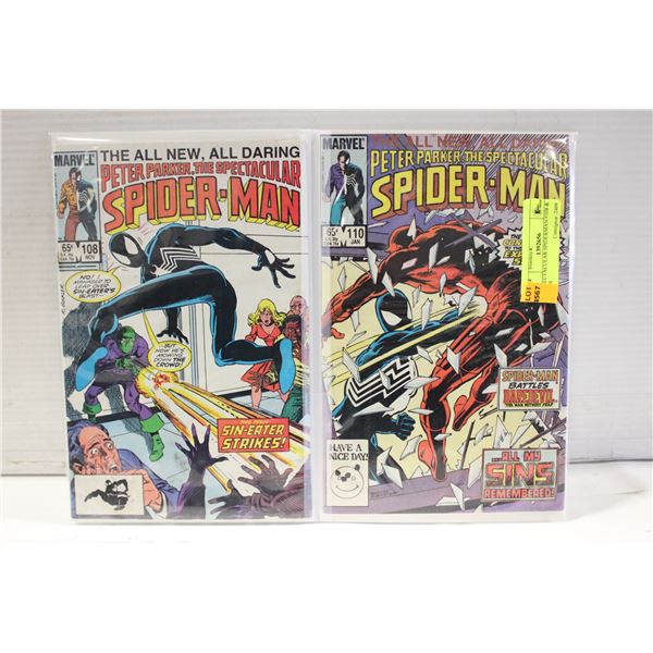 SPECTACULAR SPIDERMAN #108 & 110