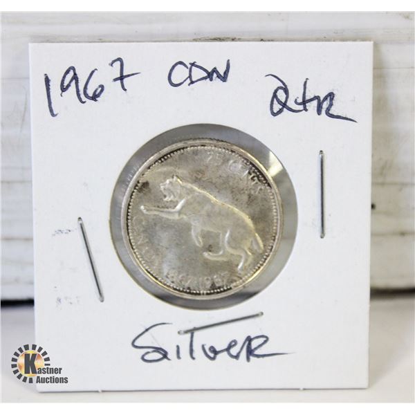 1967 CANADIAN SILVER "COUGAR" QUARTER