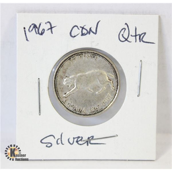 1967 CANADIAN SILVER "COUGAR" QUARTER