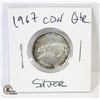 Image 1 : 1967 CANADIAN SILVER "COUGAR" QUARTER
