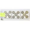 Image 1 : 1967 CANADIAN SILVER "FISH" DIMES- LOT OF 15