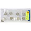 Image 1 : 1960'S CANADIAN SILVER QUARTERS- LOT OF 8