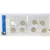 Image 2 : 1960'S CANADIAN SILVER QUARTERS- LOT OF 8