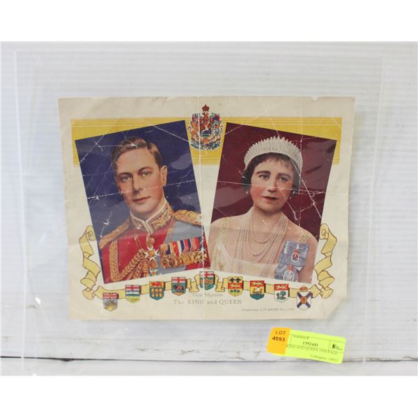 THE KING AND QUEEN 1939 PAGE