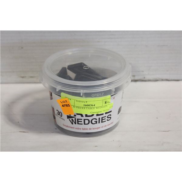 NEW 30 PIECES TABLE WEDGIES