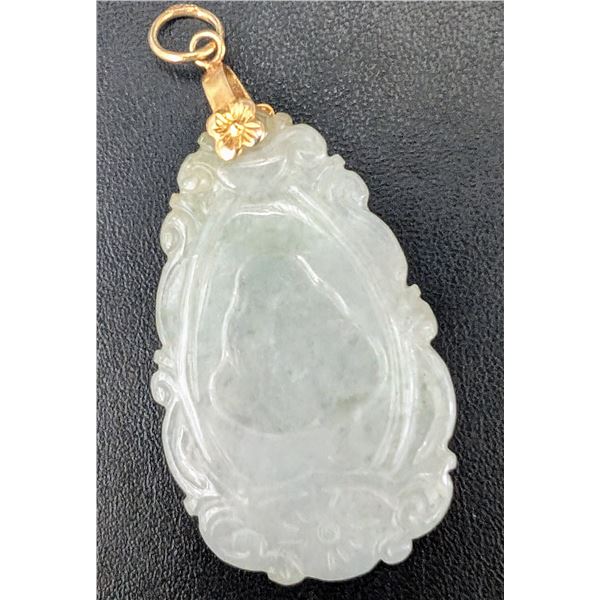 BZ2107-45E SILVER JADANITE PENDANT