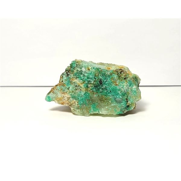 17)  194 CT CHALCANTHITE GREEN MINERAL SPECIMEN.