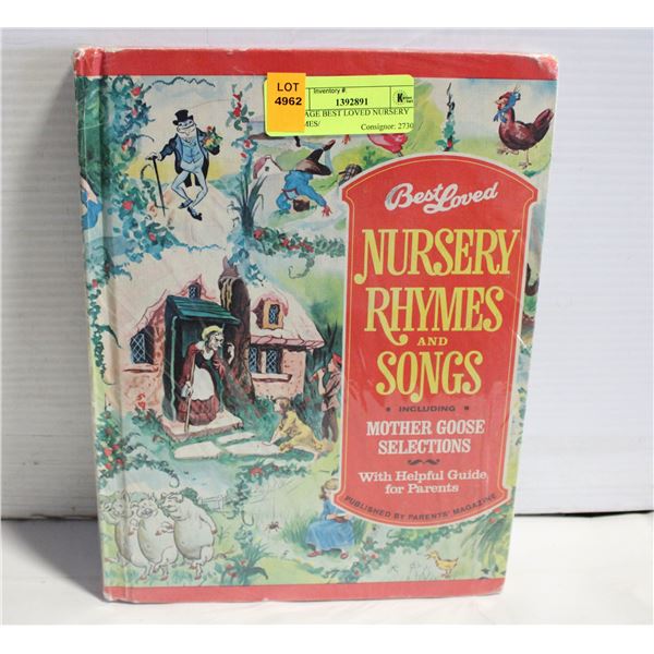 VINTAGE BEST LOVED NURSERY RHYMES/