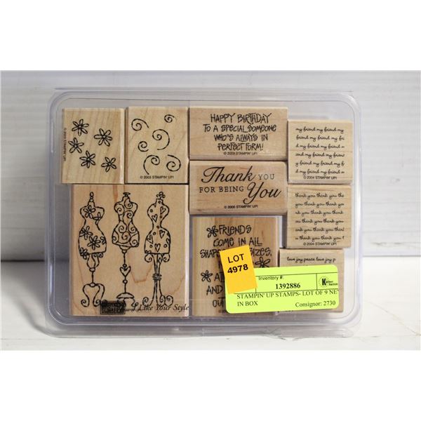 STAMPIN' UP STAMPS- LOT OF 9 NEW IN BOX