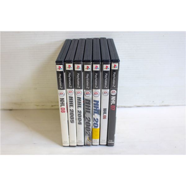PLAYSTATION 2 7 GAMES NHL 2001, 2002,