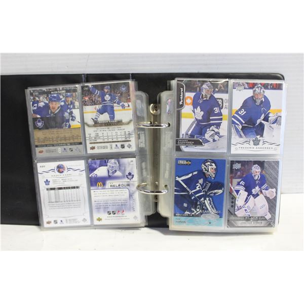 TORONTO MAPLE LEAFS HOCKEY CARDS BINDER
