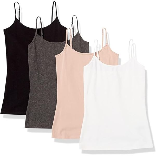 NEW AMAZON ESSENTIALS 4 PACK TANK TOPS SIZE XL