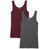 Image 1 : 2 NEW AMAZON ESSENTIALS TANK TOPS SLIM FIT SZ L/G